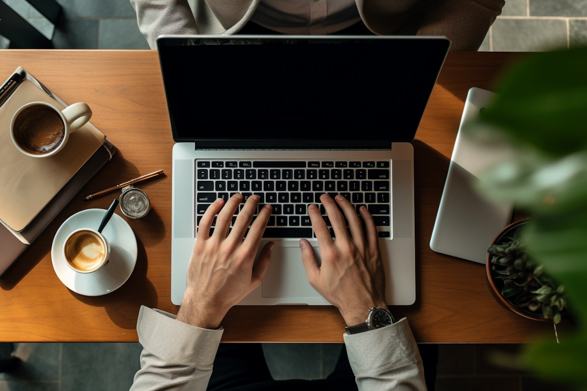 laptop and coffee